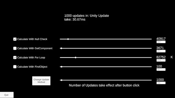 What is the performance cost of expensive calls in Unity's Update